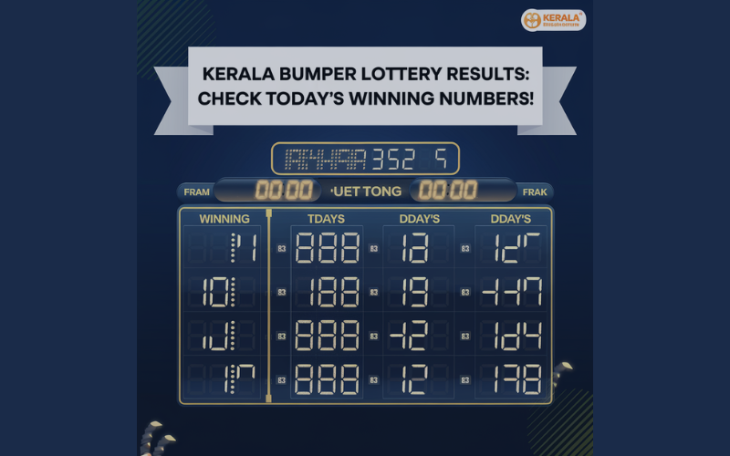 KERALA BUMPER LOTTERY RESULTS