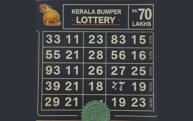 KERALA BUMPER LOTTERY RESULTS