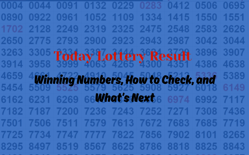 TODAY LOTTERY RESULT