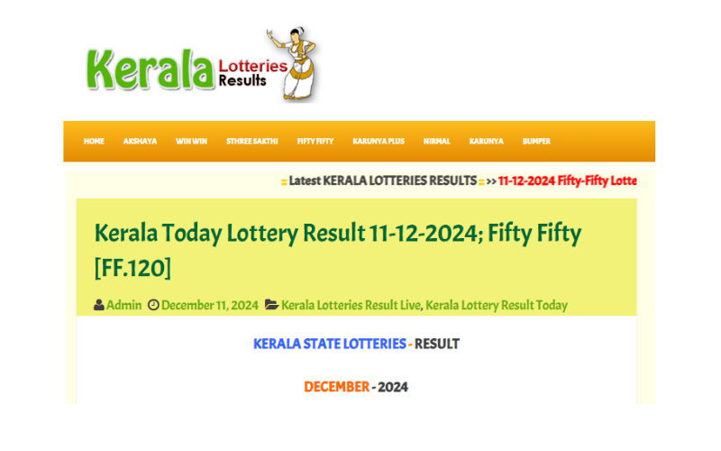 KERALA LOTTERY RESULT 12.11.2024